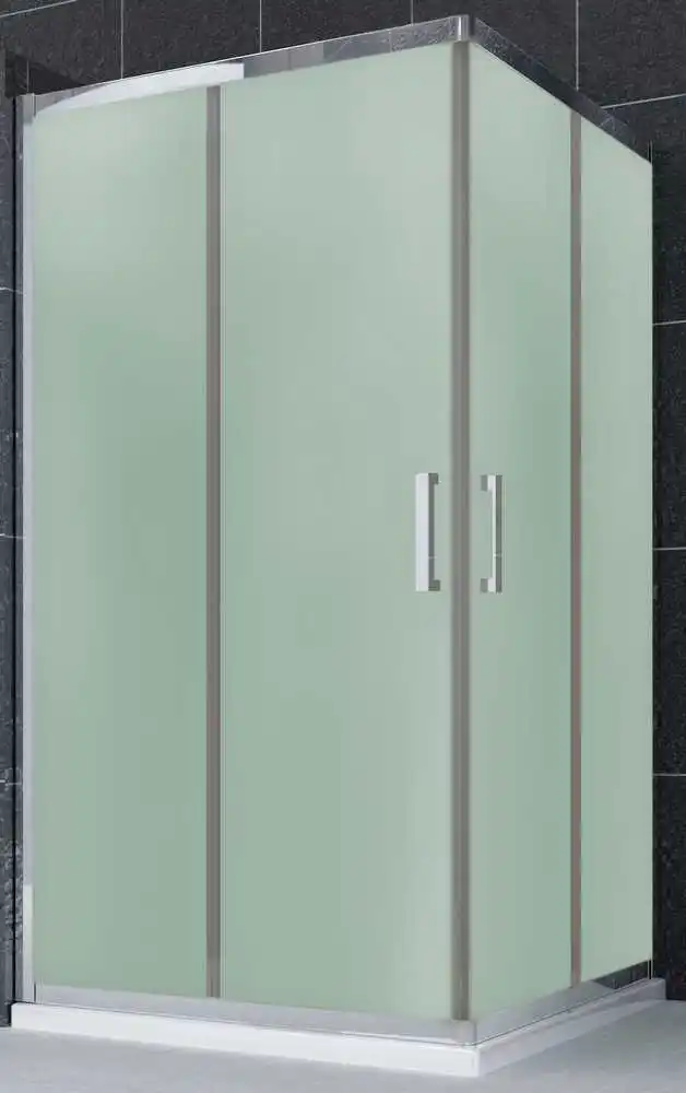 Душевая кабина 2 фиксированная с раздвижными дверцами на высоте 195 см матовое
