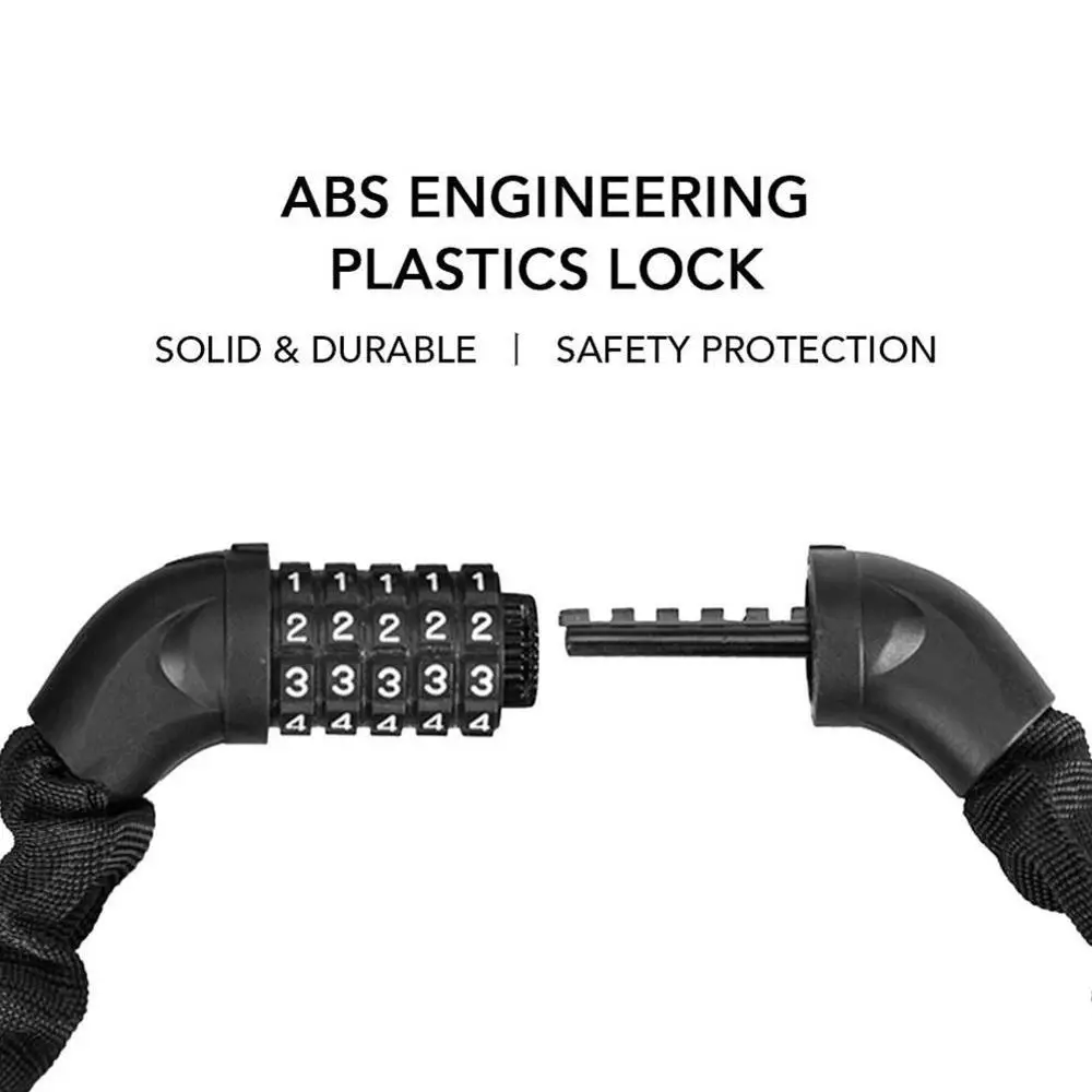 

Bike Chain Lock with Key For Mountain Bike Electric Bicycle Anti-Theft Motorcycle Bike Bicycle Lock E1U5