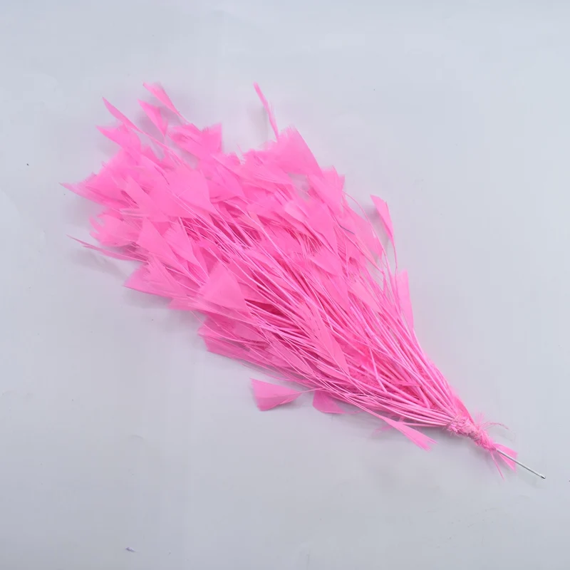 Hot Pink 1 шт./лот красивое гусиное перо перья цветок свадебные корсажи перья фазана для рукоделия головной убор DIY украшения дома аксессуары - Цвет: Hot Pink