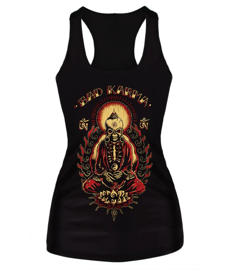 Лучшие продажи цифровой печати дамы I vest череп ведьмы|Майки| |