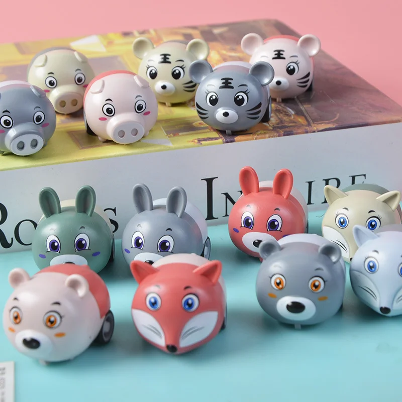 

Cute animal chariot cartoon Mini inertia car children's toys boys and girls fun Festival children's gift toys
