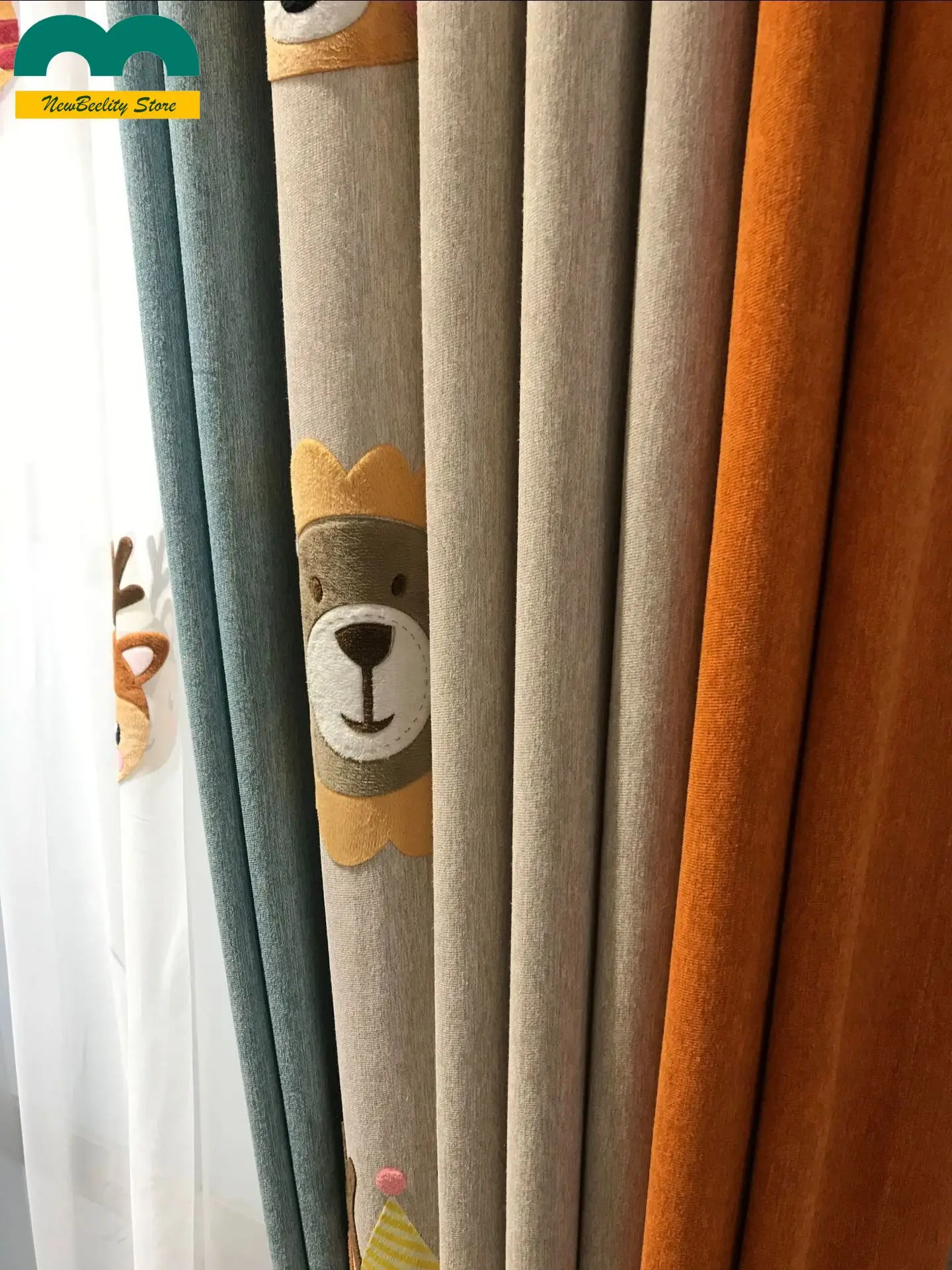 Занавески хорошего качества с героями мультфильмов для спальни Детские