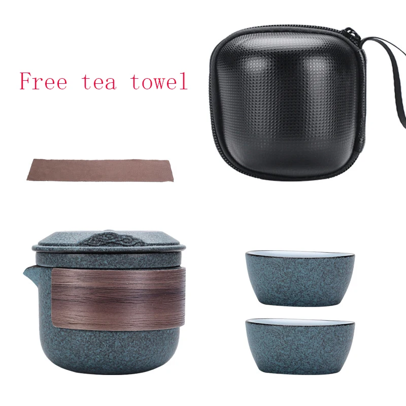

Керамический чайник для путешествий на открытом воздухе, чайная чашка, фарфоровые чайные наборы, портативные аксессуары для напитков, бесп...