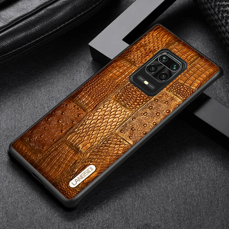 Чехол из натуральной кожи для Redmi Note 9 Pro 9S 8 8T 7 6 ретро чехол Xiaomi Mi 10 9T F2 PRO | Мобильные
