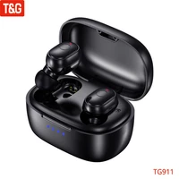 tg tg911 tws earbuds bluetooth 5 0 wireless headset waterproof deep bass earpiece true wireless stereo headphone sport earphone