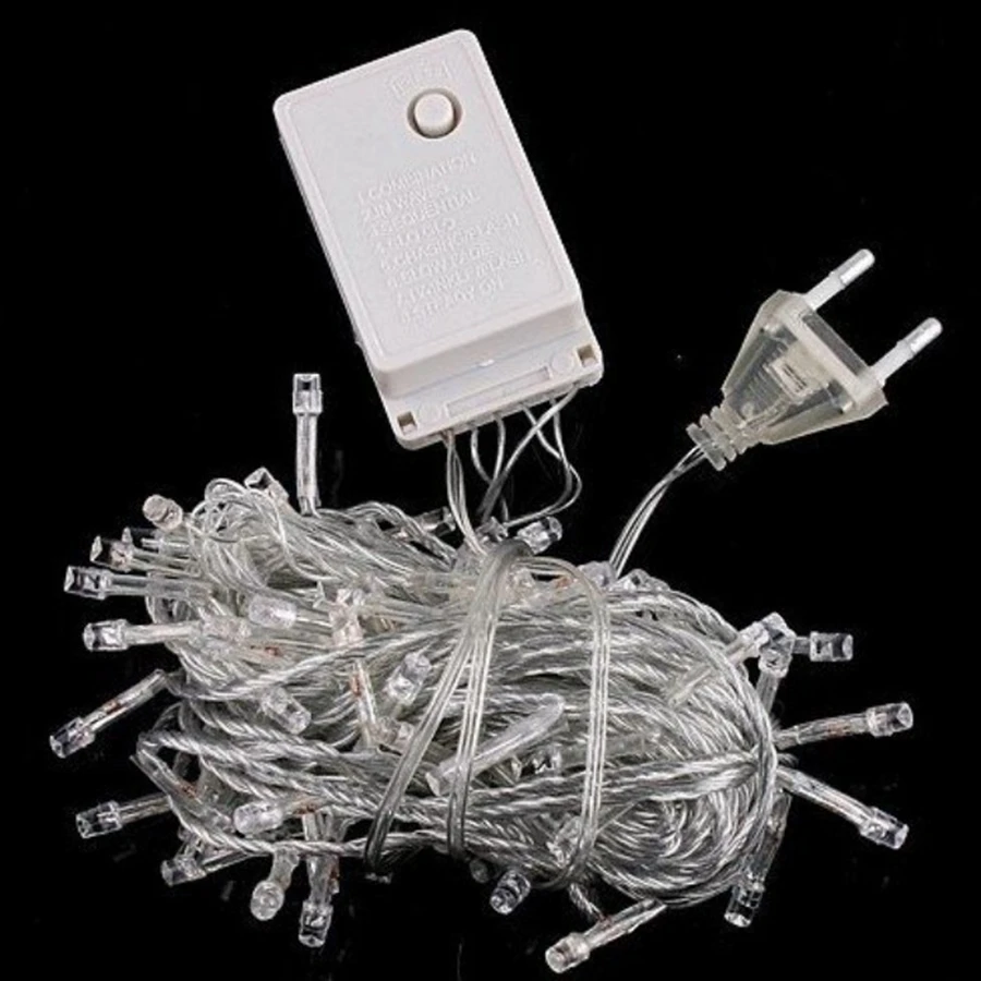 

led String 100LED 10M Christmas Light /Wedding/Party Decoration garland AC 110V 220V outdoor Waterproof lamp 9 Colors
