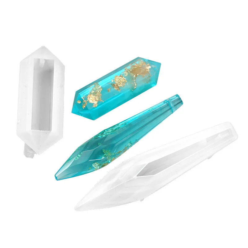 

Diamond Shaped Gem Necklace Pendant Casting Silicone Mould DIY Crafts Jewelry Making Tool Crystal Epoxy Resin Mold Drop Shipping