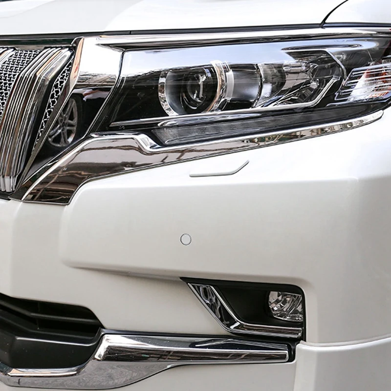 

Shiny Surface ABS Car Headlight Cover Trims for Toyota Land Cruiser Prado J150 Accessories 2018-2020