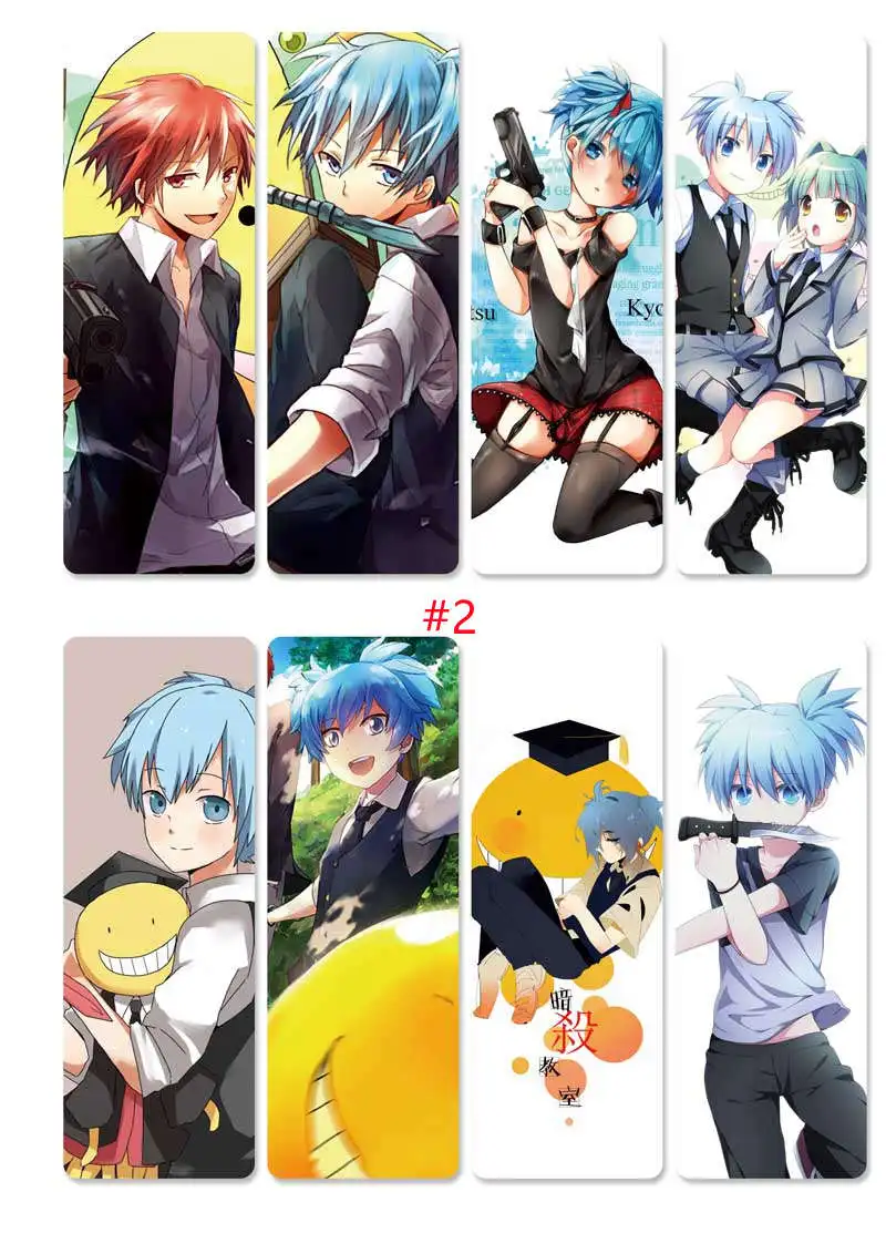8 шт./компл. закладки из ПВХ с рисунком аниме корозенсей шиота Nagisa Kayano Kaede |