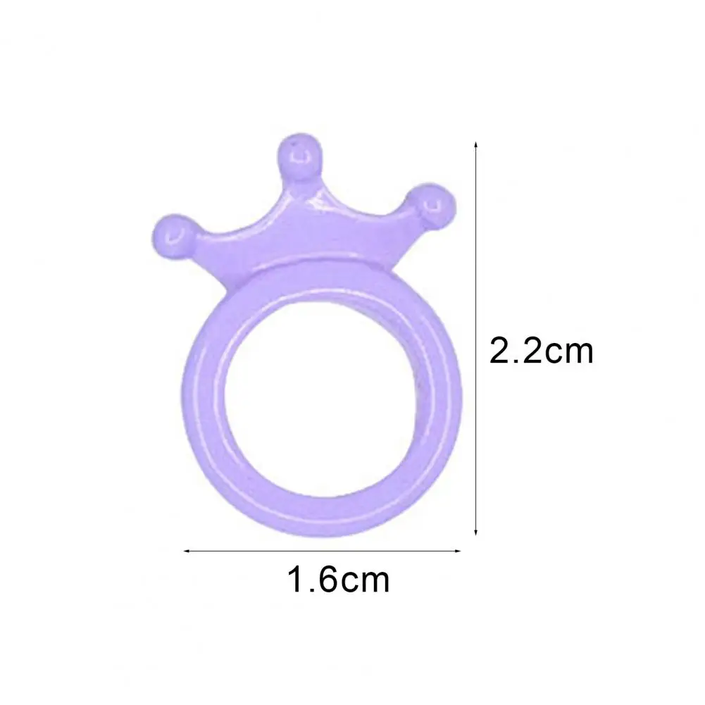 

5Pcs Simulation Crown Design Ring Miniature Toy Dollhouse Jewelry DIY Decor Material Of Mobile Phone Case
