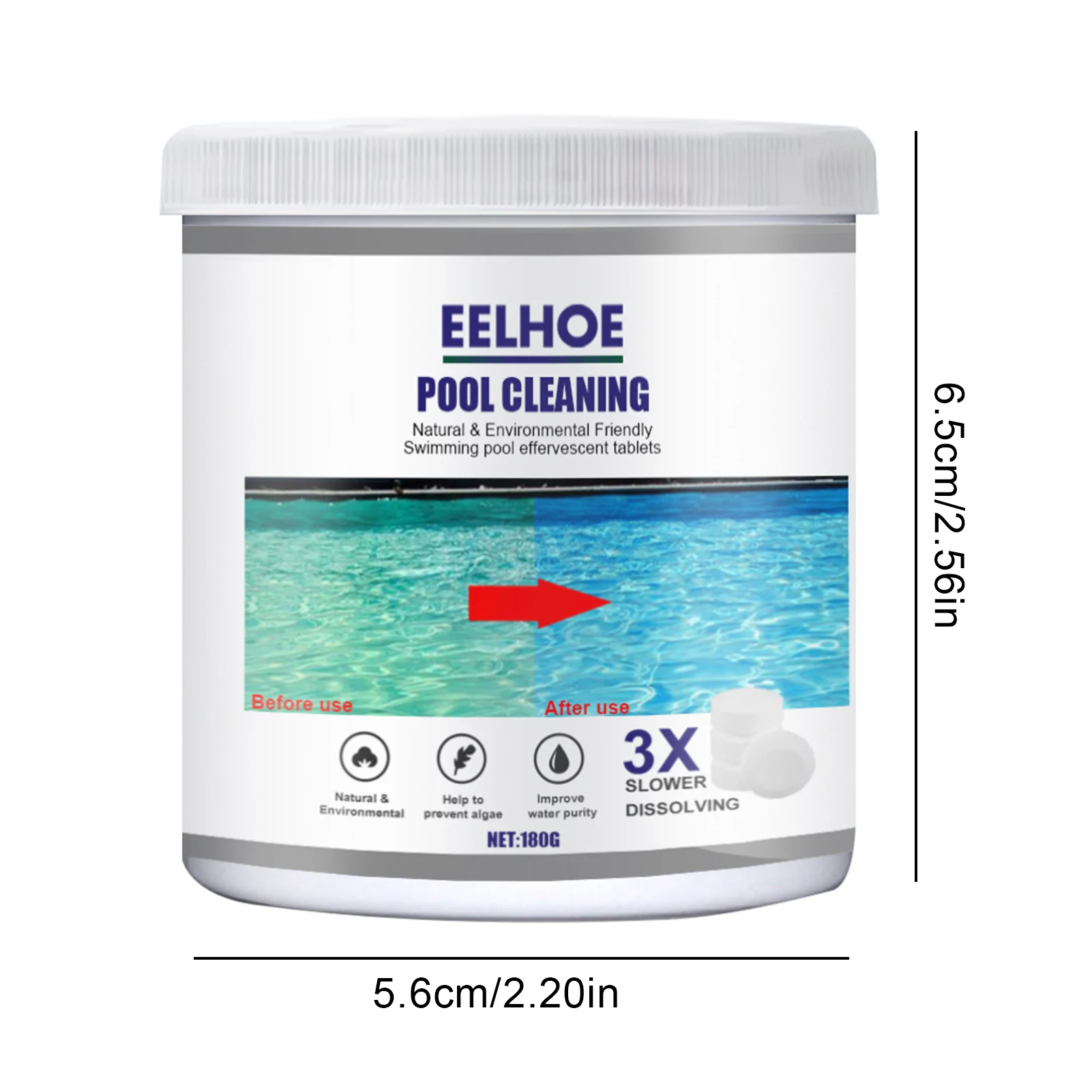 

180g Multifucntion Effervescent Tablets Cleaner In Addition To Bacteria Disinfection Cleaner For Kitchen Bathroom Swimming Pool
