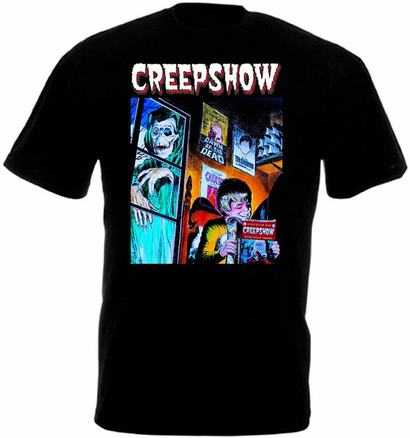 Creepshow V1 футболка черный плакат все размеры S... 3Xl новый унисекс смешные Топы