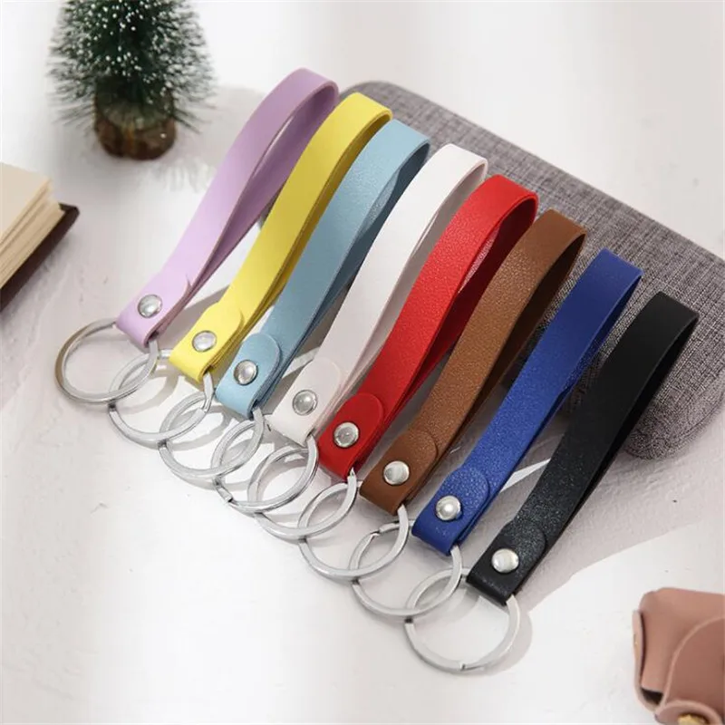 

Creative Pocket Ring Leather Keyring Housekeeper Key Wallet Keychain Rope Covers Key Holder Bag Organizer Smart Key Wallet Case