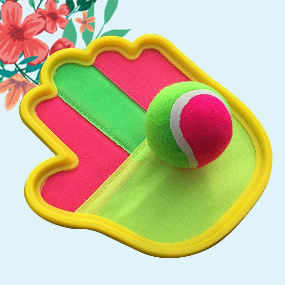 

1 Set Hand Design Paddle Tennis Toss and Catch Sports Throw Catch Bat Game Set