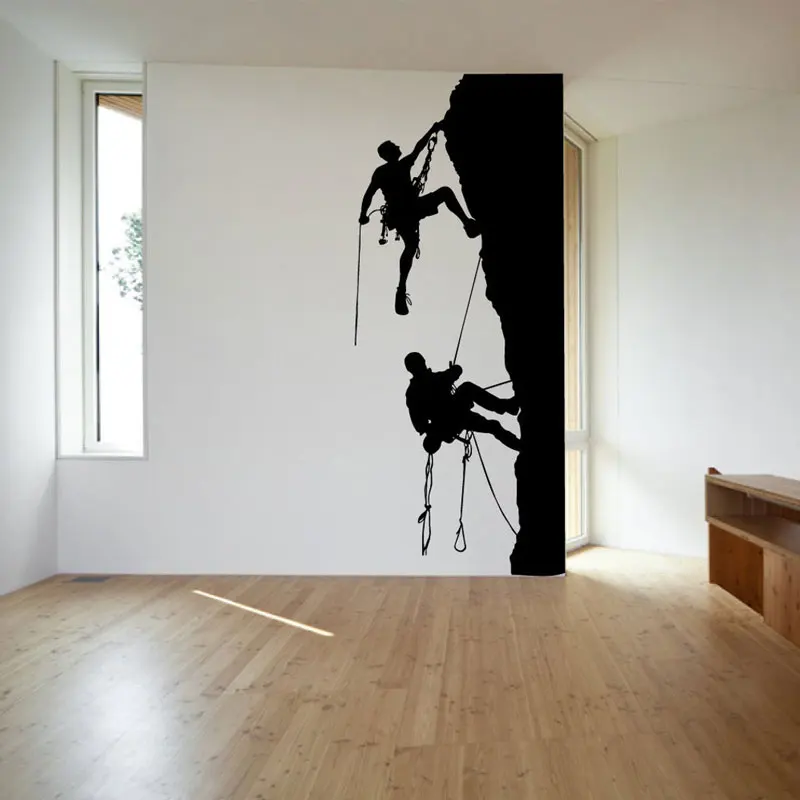 Стикер настенный виниловый для альпинизма и экстремального спорта домашний