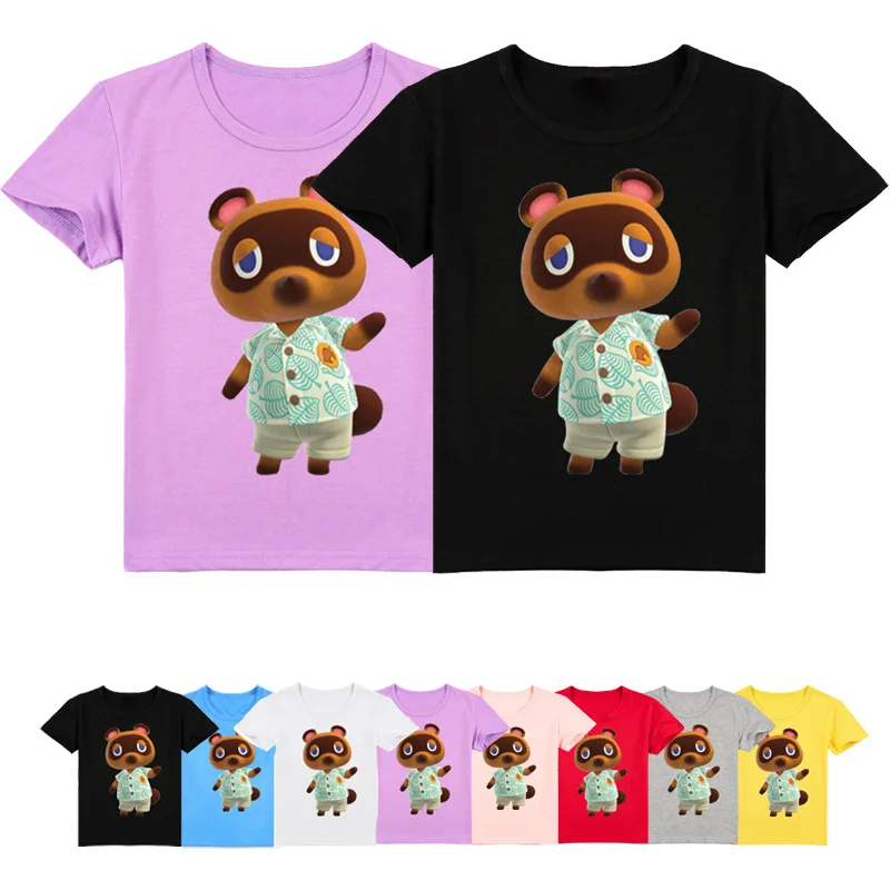 

2-16Y Game Animal Crossing Shirt Kids Anti-Social T Shirts Teenagers Boys T-Shirt Crew Neck Tees Short Sleeve Toddler Girls Tops