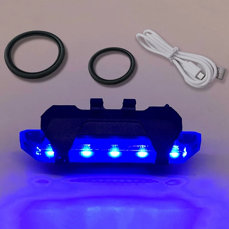 

USB Rechargeable Bike Light 5LED Front Back Rear Tail Lights Cycling Safety Warning Light Waterproof Bicycle Lamp Flashlight