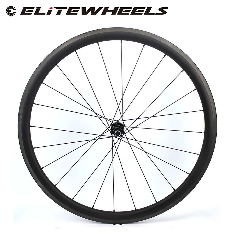 ELITEWHEELS Super Light Weight Carbon Road Bike Wheels Clinc