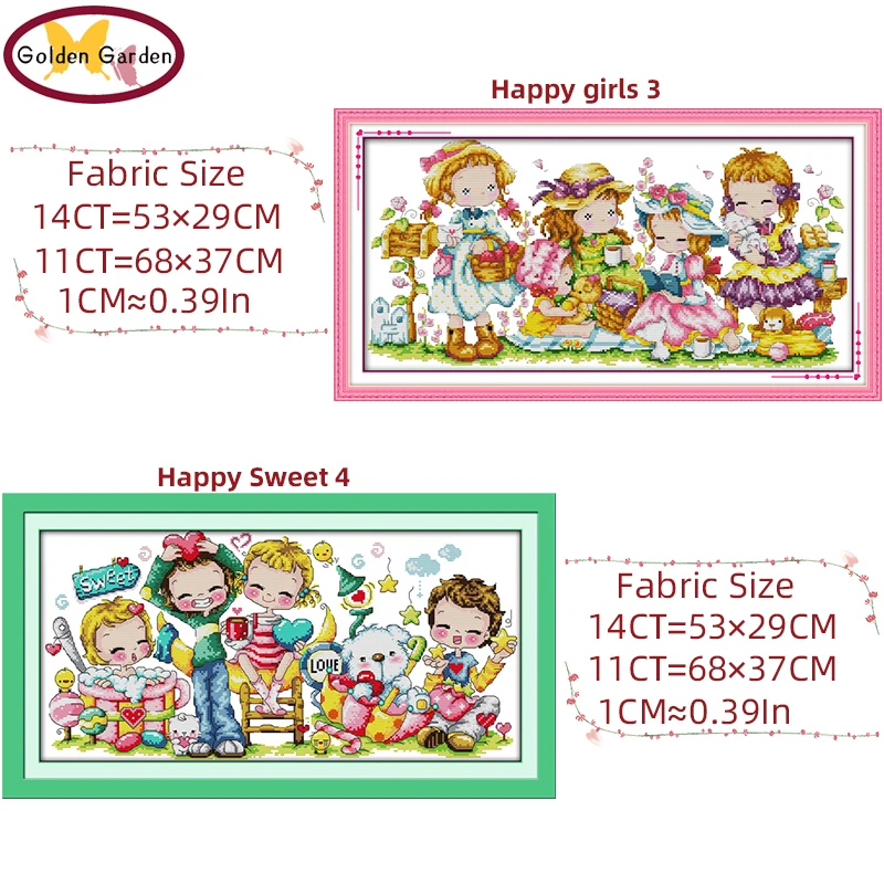 Набор для вышивки Счастливое детство GG 11CT14CT|Упаковка| |