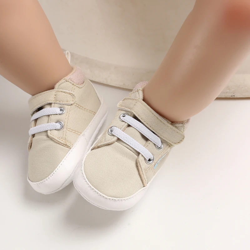 

Newborn Baby Shoe Tollder Anti-Slip Canvas Shoes Baby Girls Sneaker Prewalker 0-18M First Walkers