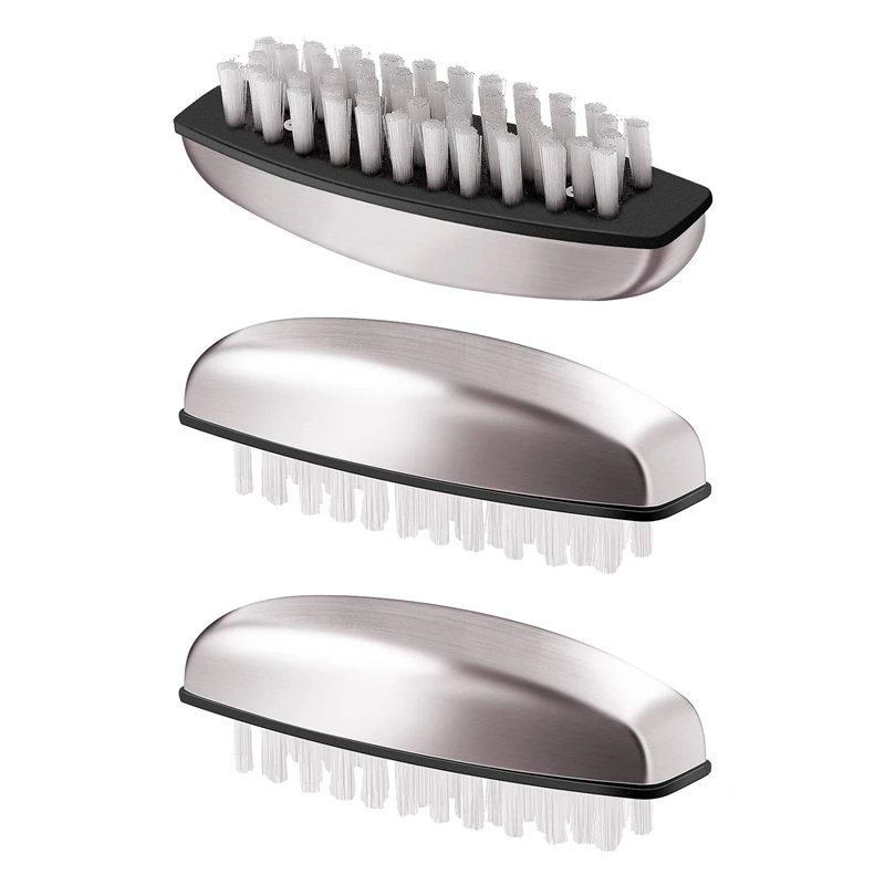 

AF88 -3 Pieces Stainless Steel Nail Cleaning Brush,Hand Scrubbing Brushes for Nails Toes Cleaning and Scrubbing,Kitchen Brush