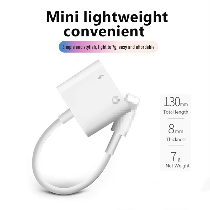 Аудиоадаптер 2 в 1 с разъемом Lightning для наушников 3 5 мм iPhone 11 12 Pro 7 8 Plus X | Мобильные