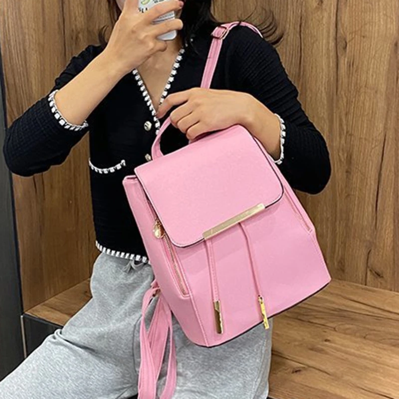 

Mini Women Backpack High Quality PU Leather School Bags For Teenagers Girls Leisure Backpacks Mochila Escolar