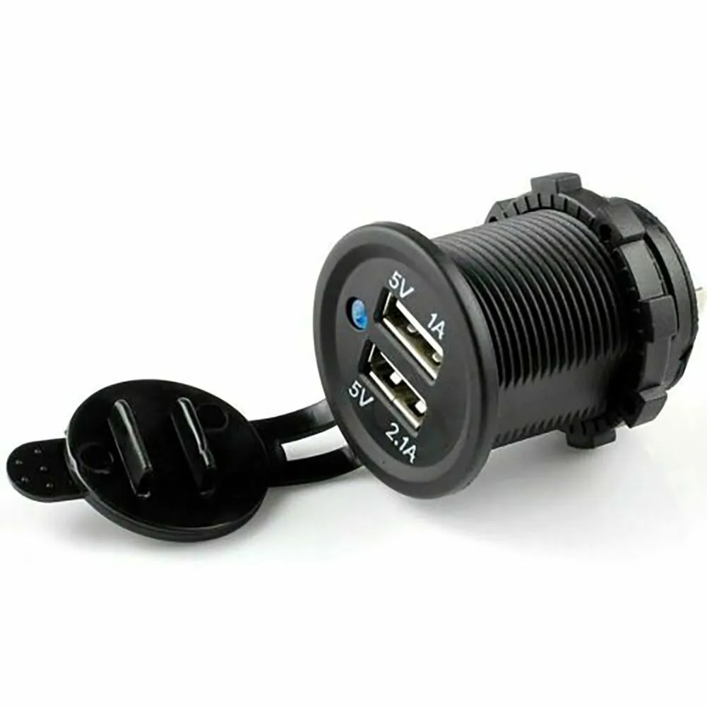 

Universal Motorcycle Cigarette Replacement Socket 2.1A Accessory Black