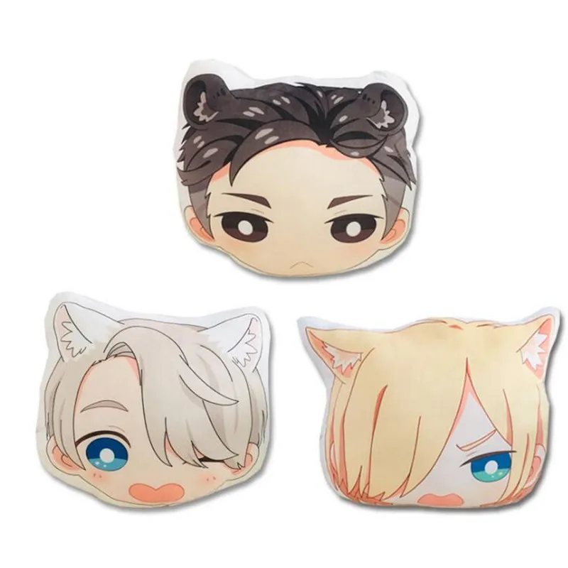 Аниме Юри! On ICE Victor Katsuki Yuri Plisetsky подушка для головы Подушка Симпатичный мультяшный