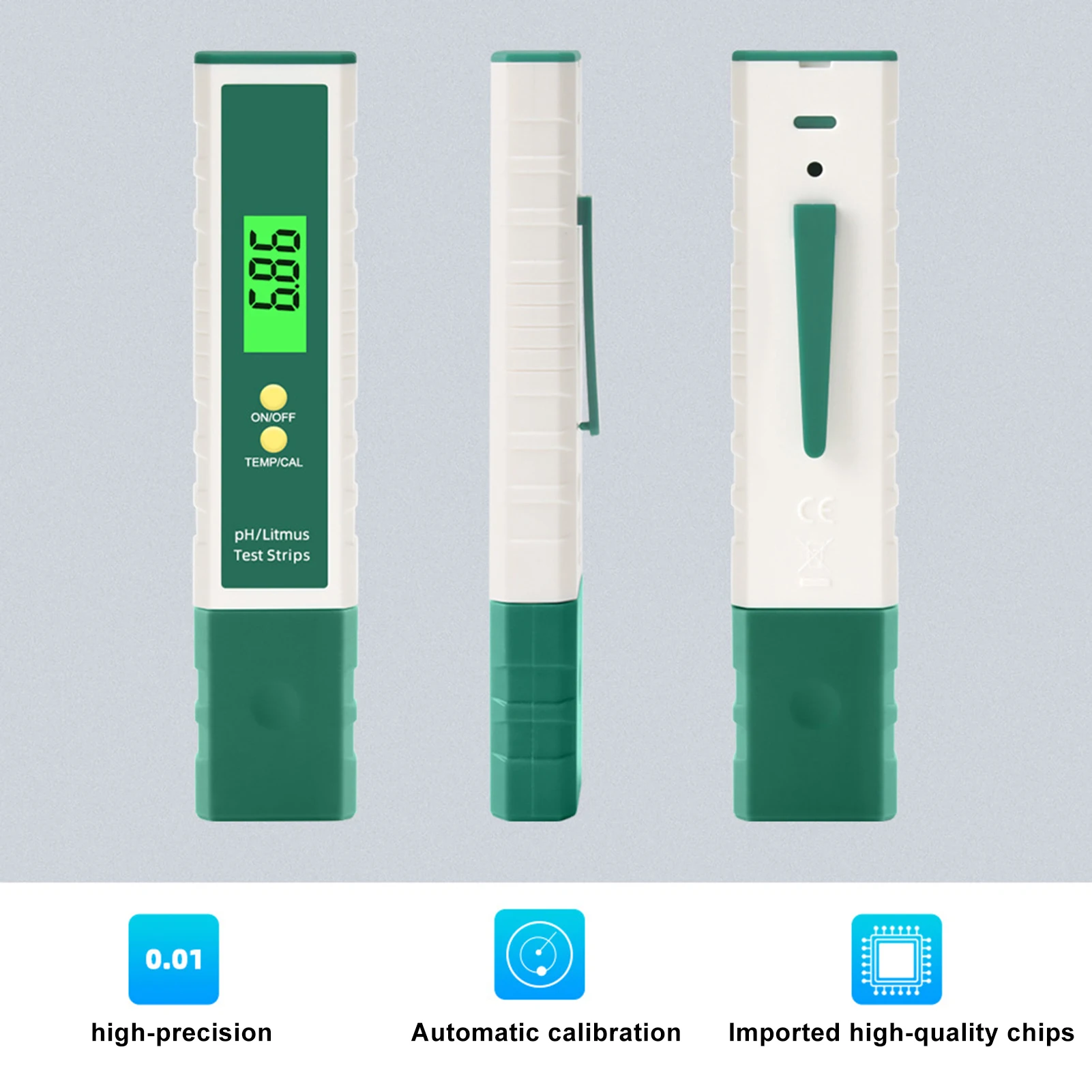 

Digital PH Meter Durable PH Tester Water Quality Tester Water Quality Monitor Tester For Pools Drinking Water Aquariums
