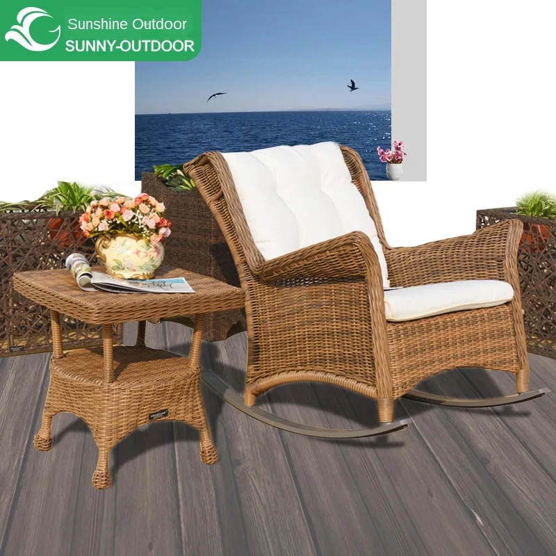 Sunshine открытый ротанговый стол и стулья вилла внутренний двор сад для досуга