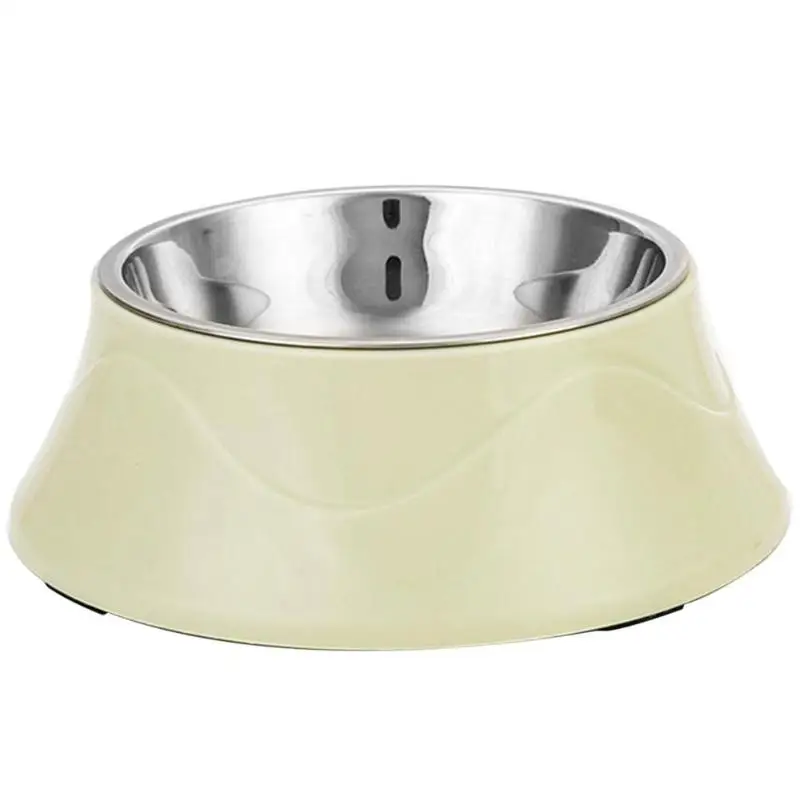 Green Stainless Steel Non-Slip Double Dog Bowls Food Drinking Water Feeder Pets Supply Dog Pet Feeding Bowl Supplies - Цвет: Green