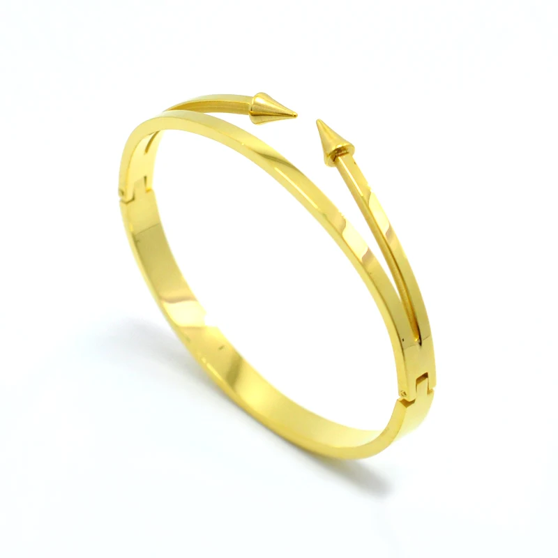 Роскошный брендовый браслет со стрелкой из нержавеющей стали браслеты для