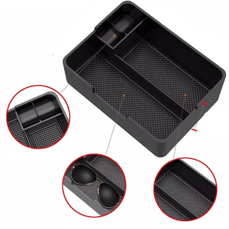 

Car Central Armrest Storage Box Auto Container Organizer Case for Tesla Model 3