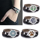 Браслет на запястье, браслет для ароматерапии, ювелирные изделия с диффузором, с диффузором парфюмерного эфирного масла, медальон, браслеты, многослойный, кожаный