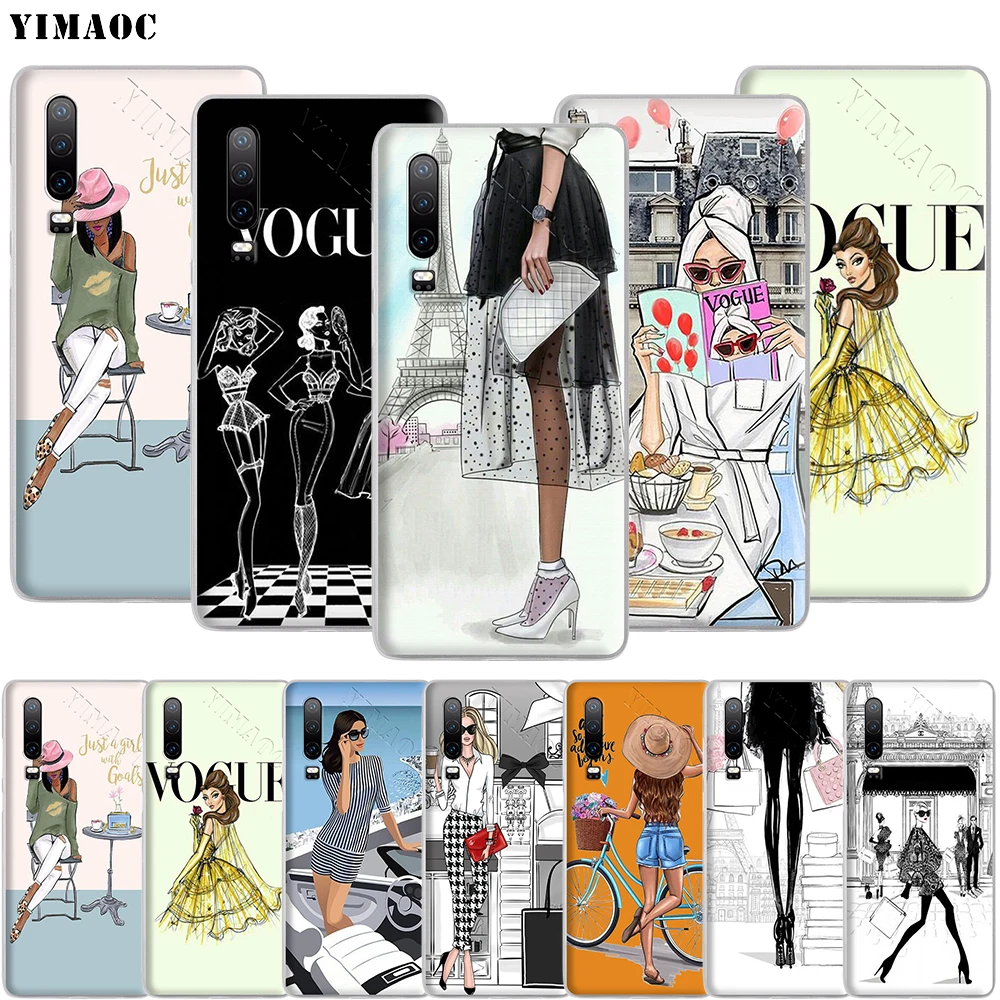 YIMAOC Vogue Рождество принцесса девушка чехол для телефона Huawei P8 P9 P10 P20 P30 Lite Pro P Smart Z 2018