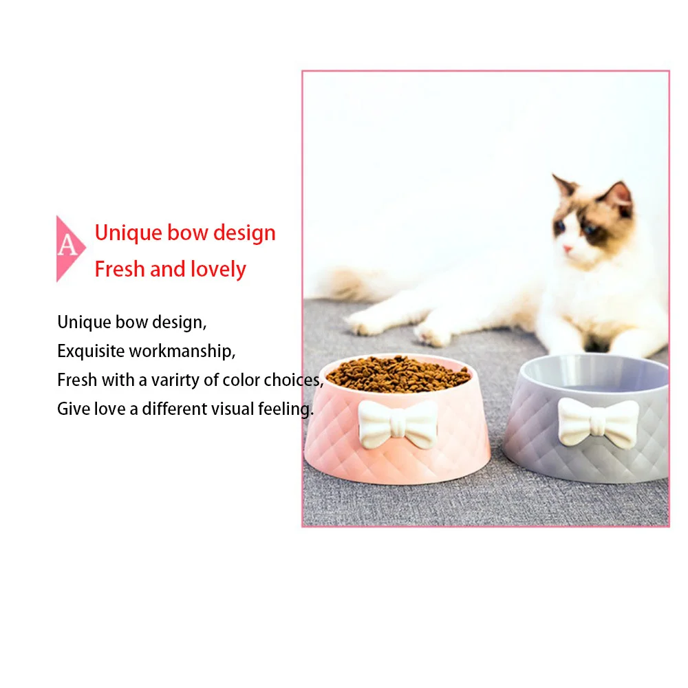Посуда для домашних питомцев милый бант автоматическая кормушка кошек ПП