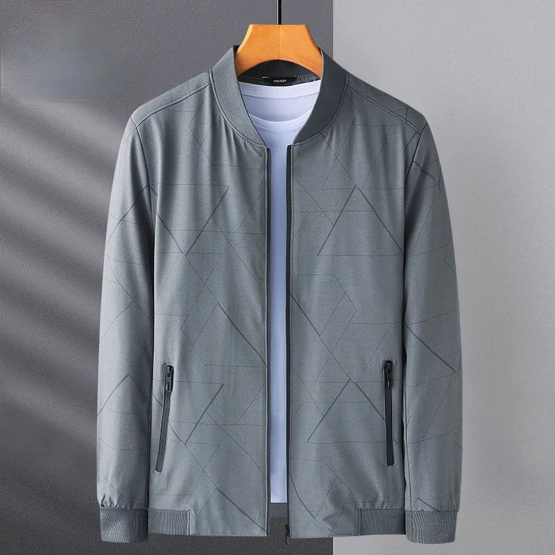 

Spring Men's Autumn Fashion Solid Color Thin Overcoats Male New Middle-aged Loose Jackets Men Father Casual Coats O42
