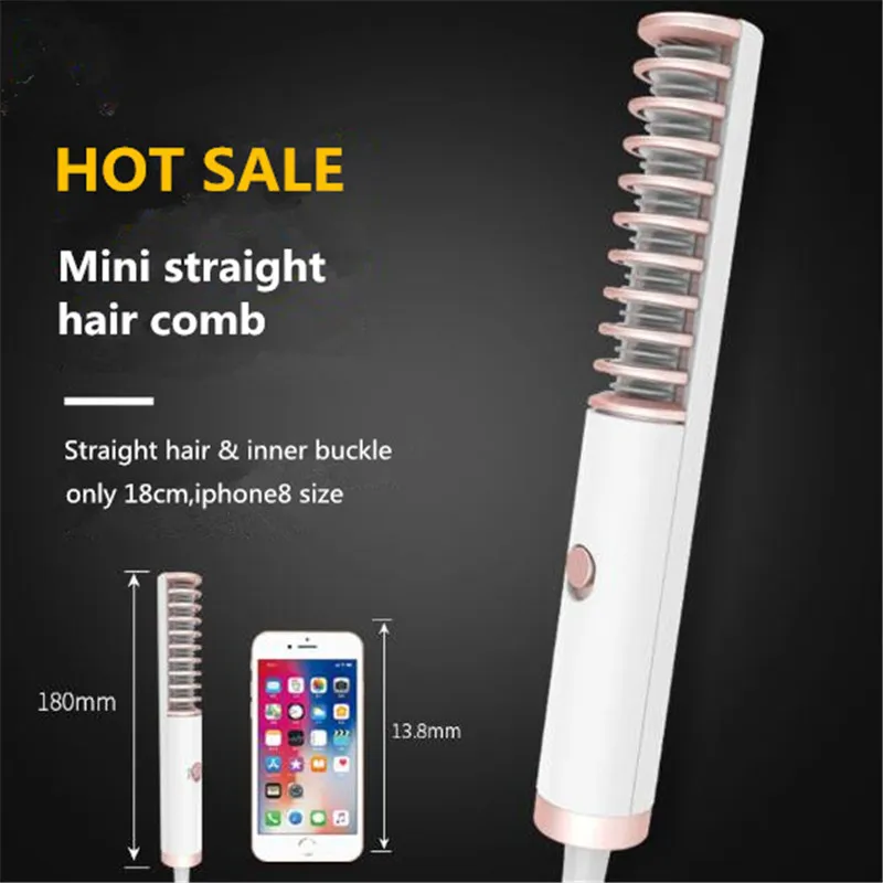 LisaPro 2019 Новое поступление мини-выпрямитель для волос щетка бороды плоский утюжок