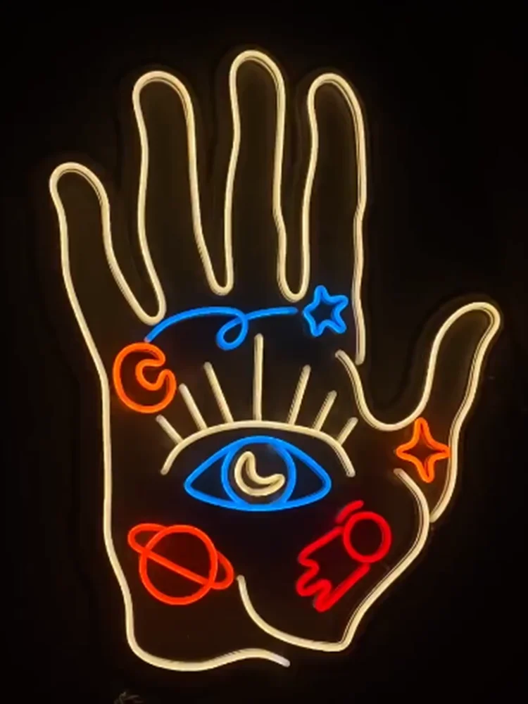 Spiritual Hand Custom Neon Sign LED Neon Sign Led Night Lamp Wall Art Decor Room Decor Spiritual Neon Sign Light enlarge