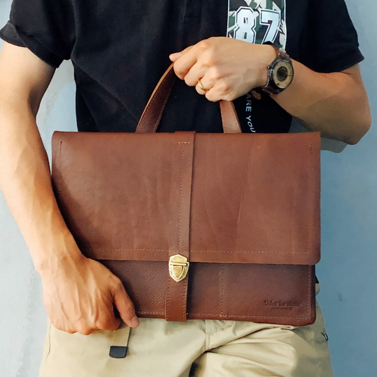 Портфель мужской из натуральной кожи многофункциональная сумка для ноутбука с