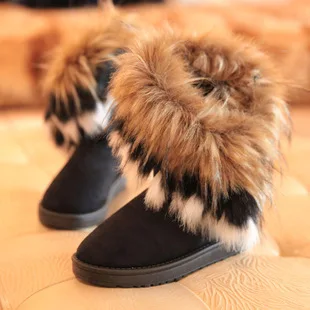 Ботинки женские зимние из хлопка теплые пушистые 2020 | Обувь