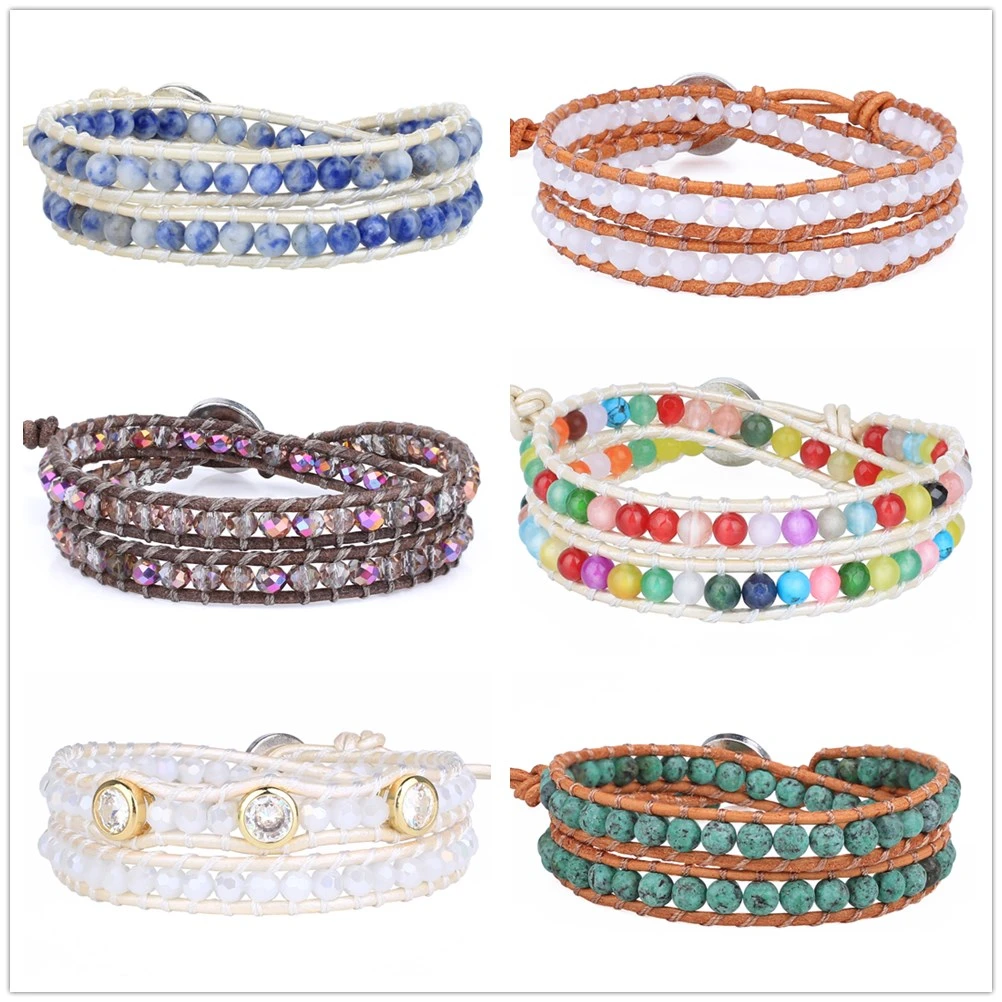 

Kelitch New Crystal Bracelets Beaded Boho Jewelry Gift For Women Decorations For Girls Runes Men