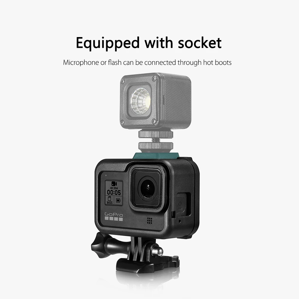 Водонепроницаемый чехол Vamson защитный для Gopro Hero 8 черный комплект аксессуаров