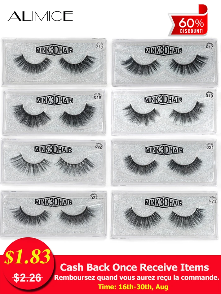 Alimice новинка 3D норковые ресницы натуральные длинные накладные 1 пара толстые для