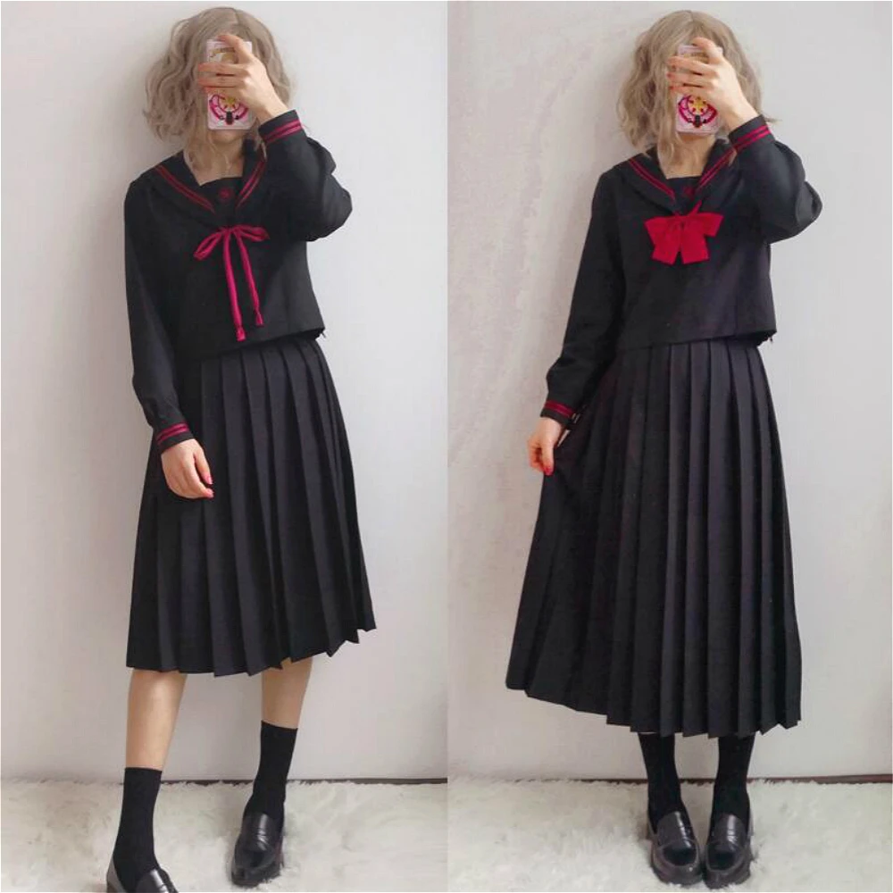 Школьная форма для девочек Harujuku Jk вышитые костюмы Sakura старшеклассниц новый