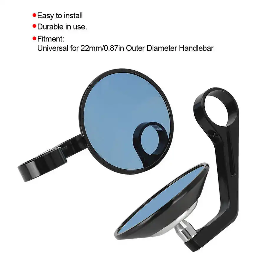 

Motor Electromobile Exterior Retro Round Handlebar Rearview Reflective Mirror