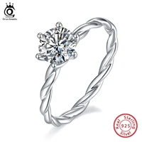 orsa jewels new design twisted band brilliant 1 0ct round cut de color moissanite diamond rings for women 2021 engagement smr67