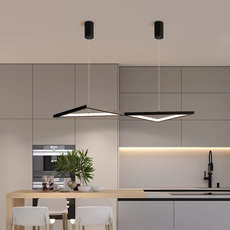 Белый/черный Led люстра освещение для столовой кухни блеск led светильник подвесной установка современная люстра