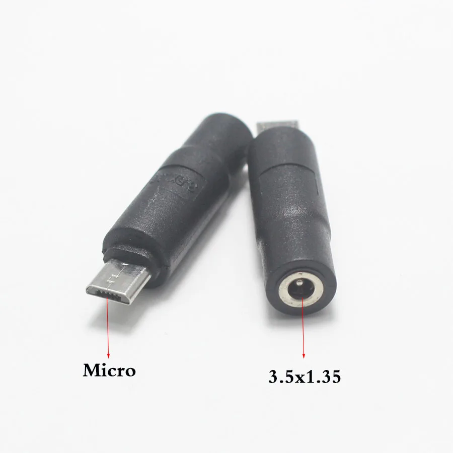 1/2/5 шт. переходник с Micro USB / 2 0 на штекер DC 3 5*1 35/4 0*1 7 мм|Соединители| |
